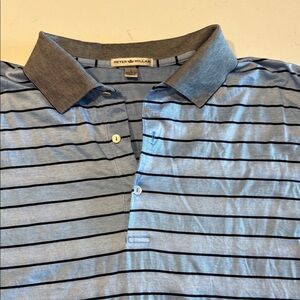 Peter Millar Blue Polo Shirt Classic Stripes